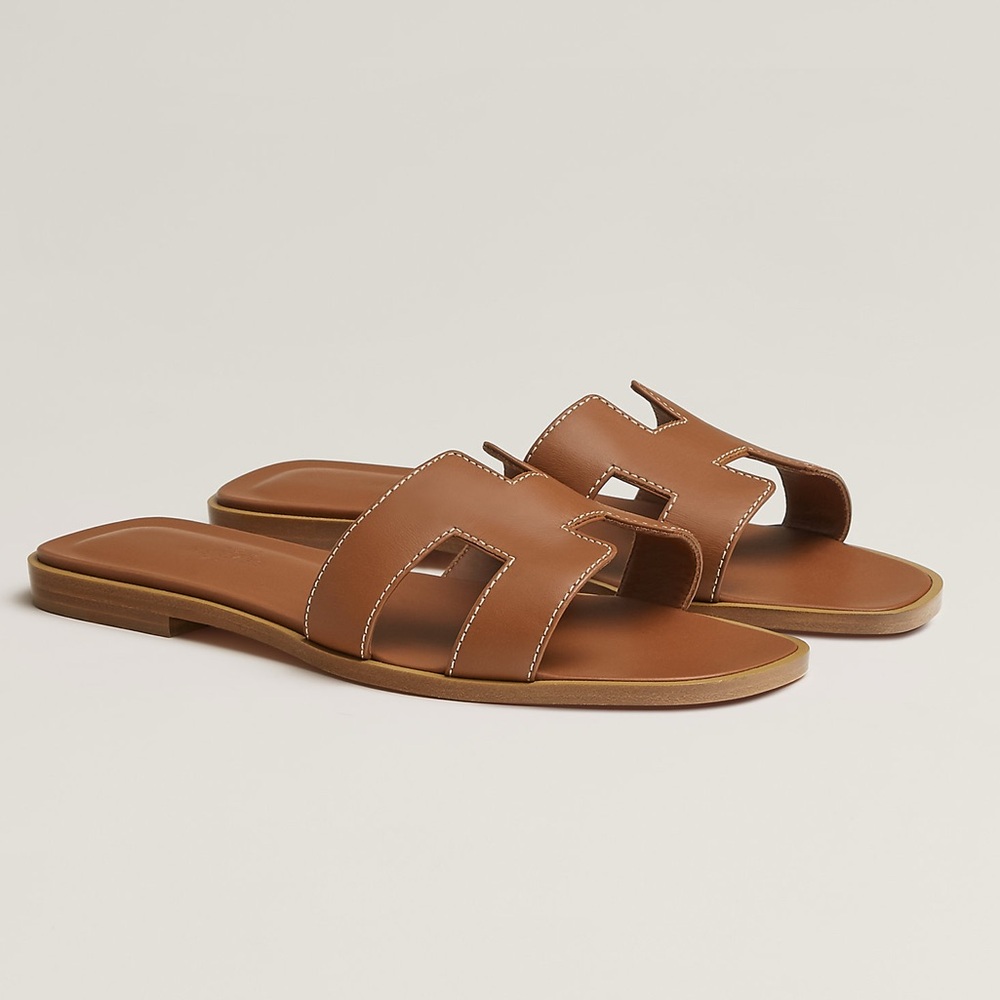 Hermès Oran Sandals in gold color - NEW WITH BOX